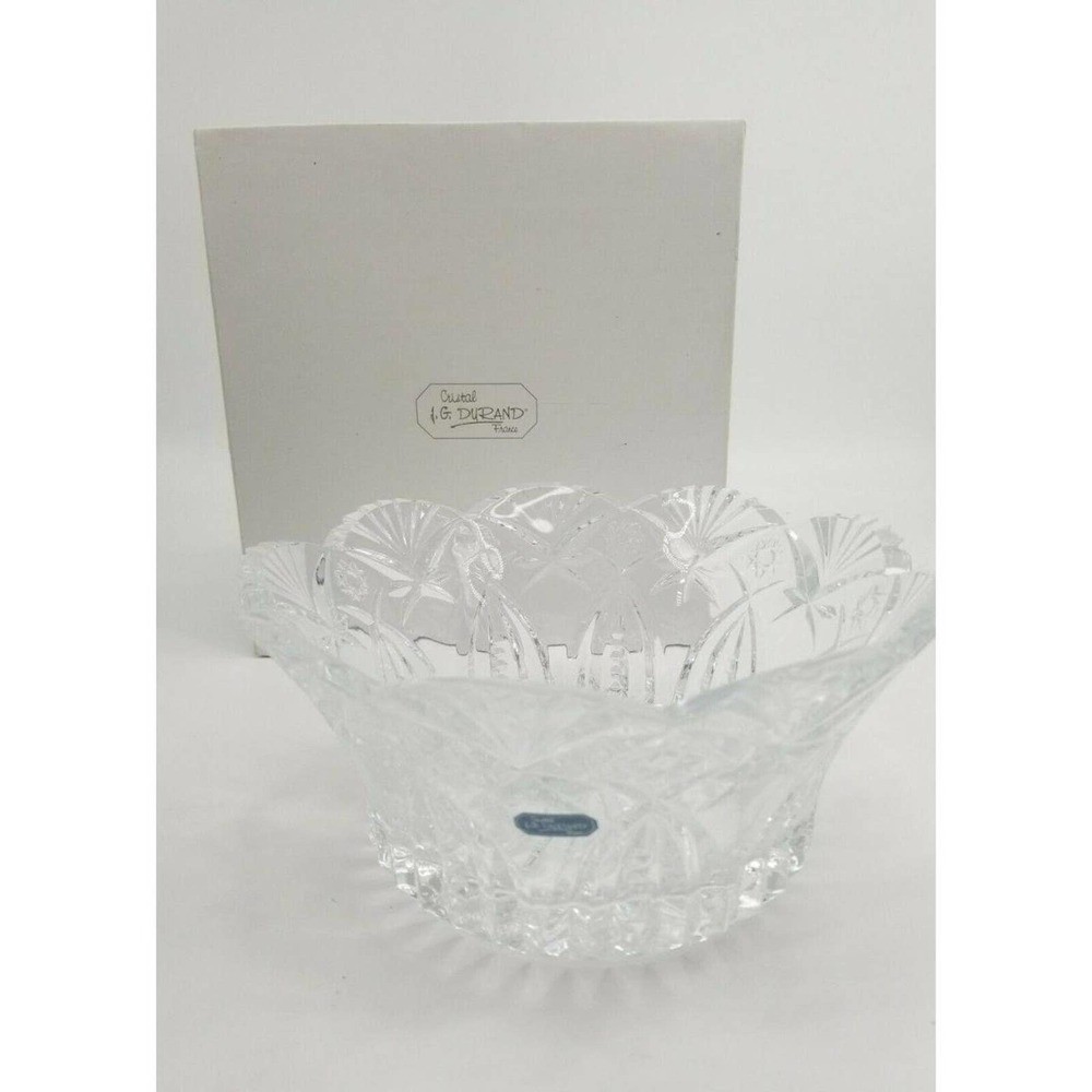 Vintage Vincennes D'Arques - J. G. Durand France French Crystal Bowl 9.5" Round - Picture 2 of 4